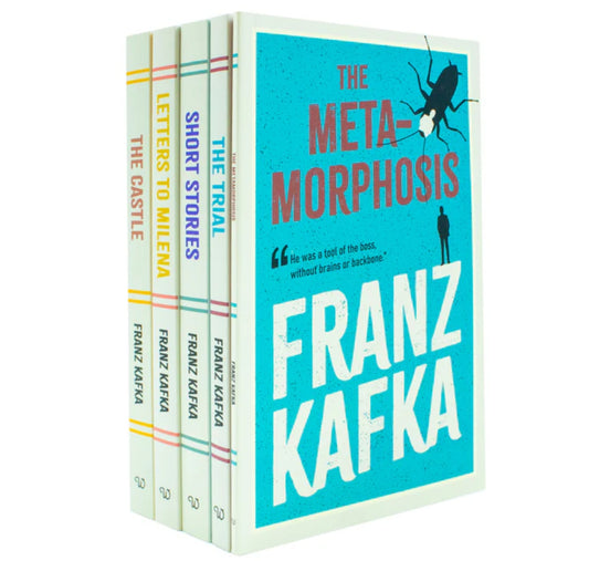 Curated Works of Franz Kafka 5 Books Set (Letters To Milena,Short Stories,The Castle,The Metamorphosis,The Trial)