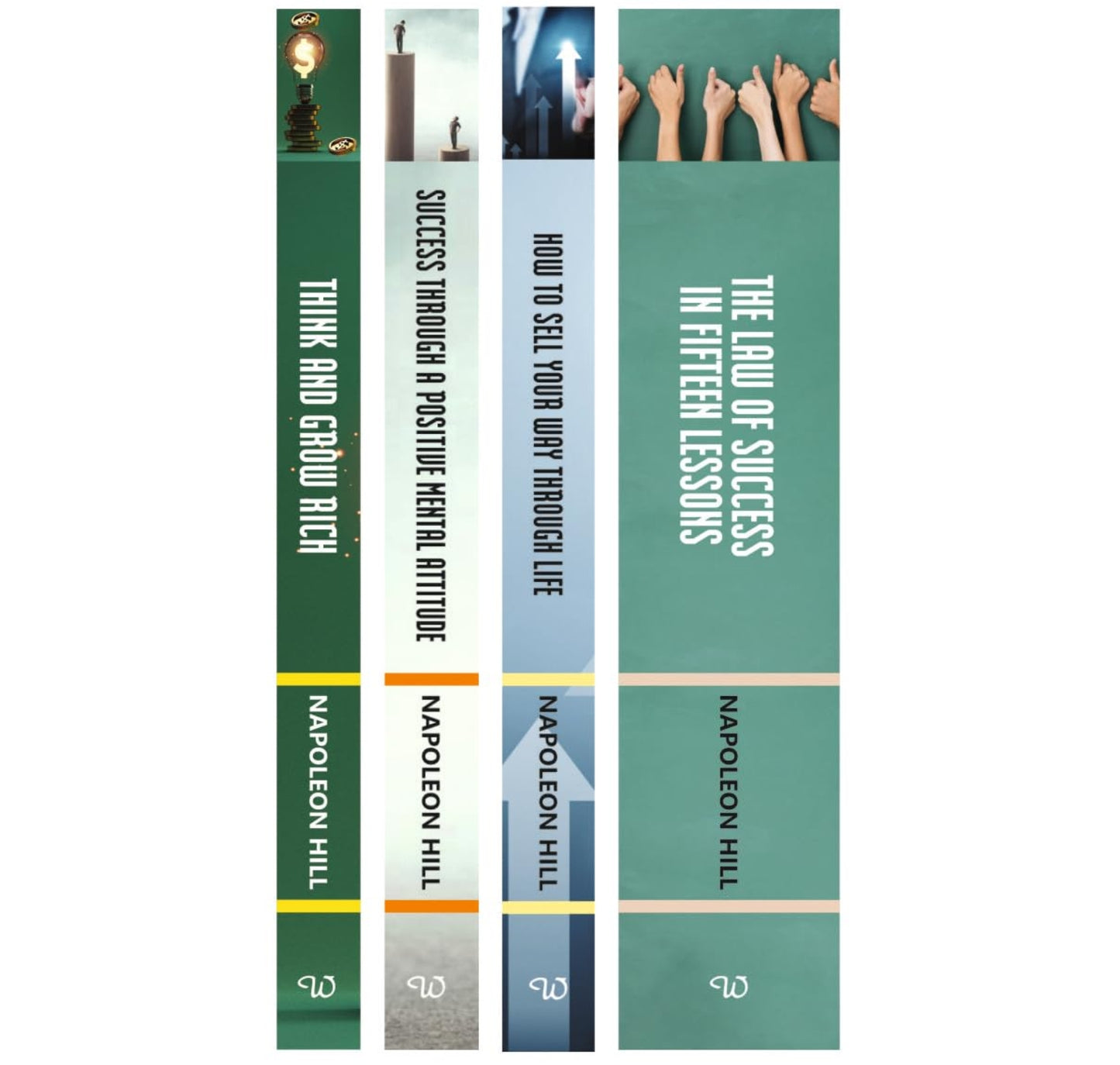 Napoleon Hill Collection 4 Books Set ( The Law Of Success,How To Sell Your Through Life,Think And Grow Rich,Success Through A Positive Mental Attude)