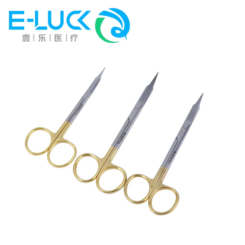 1Pcs Dental Surgical Medical Dissecting Scissors Dressing Curved/ Straight Sharp Shears Stainless Steel Tools