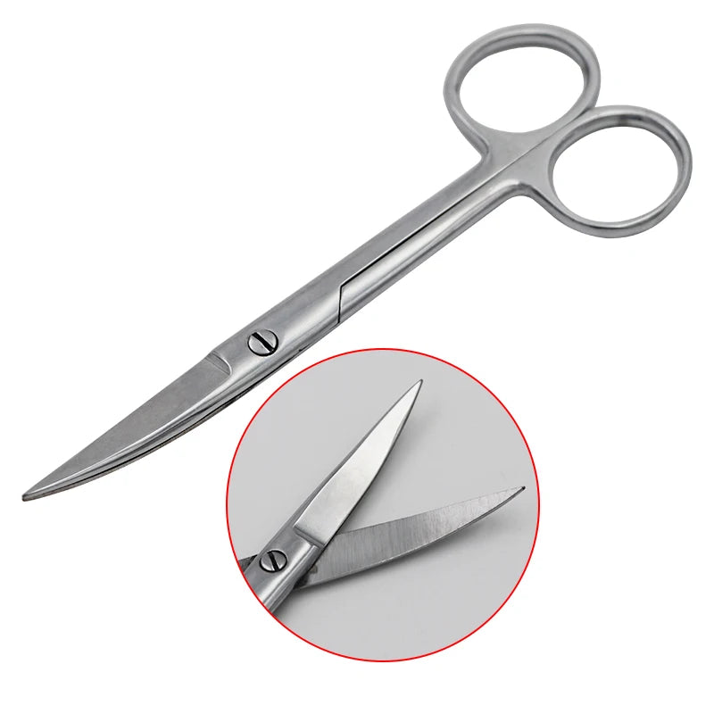 14cm/16cm/18cm Straight Curved Tip Head Stainless Steel Surgical Scissors Forceps Medical Tools for Dental Clinic