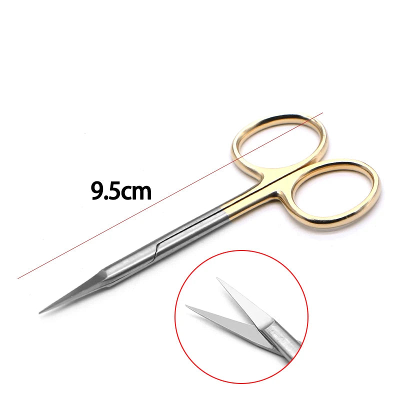 9.5CM Ordinary cheap medical surgical eye scissors beauty scissors cut tissue scissors