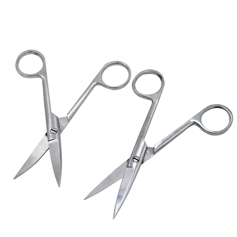 14cm/16cm/18cm Straight Curved Tip Head Stainless Steel Surgical Scissors Forceps Medical Tools for Dental Clinic