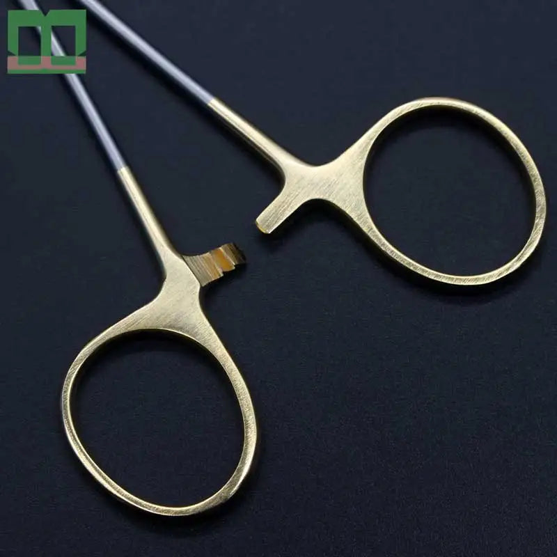 Meedle holder With scissors Aureate handle Cosmetic and plastic surgery instruments and tools Medical surgery