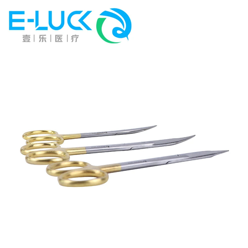 1Pcs Dental Surgical Medical Dissecting Scissors Dressing Curved/ Straight Sharp Shears Stainless Steel Tools