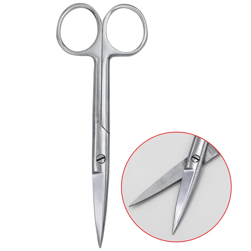 14cm/16cm/18cm Straight Curved Tip Head Stainless Steel Surgical Scissors Forceps Medical Tools for Dental Clinic