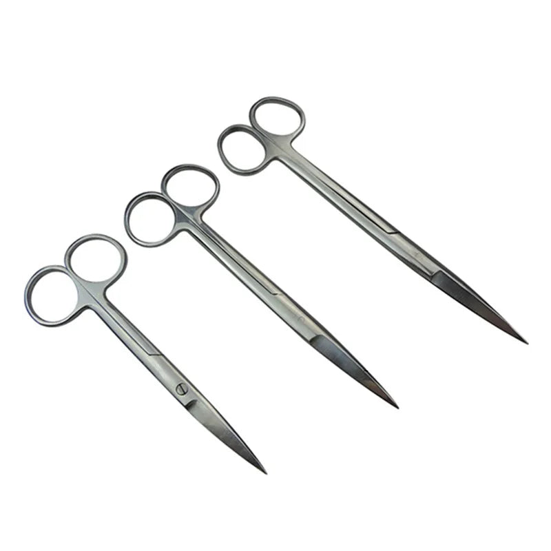 14cm/16cm/18cm Straight Curved Tip Head Stainless Steel Surgical Scissors Forceps Medical Tools for Dental Clinic