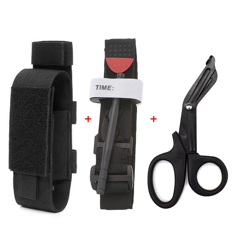 Tactical Medical Kit Molle Tourniquet Pouch with Tourniquet & Shears Outdoor Ifak Pouch Shears Pouch with Tourniquets Scissors