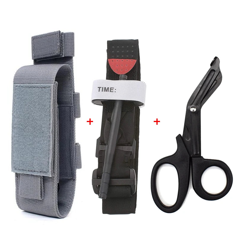 Tactical Medical Kit Molle Tourniquet Pouch with Tourniquet & Shears Outdoor Ifak Pouch Shears Pouch with Tourniquets Scissors