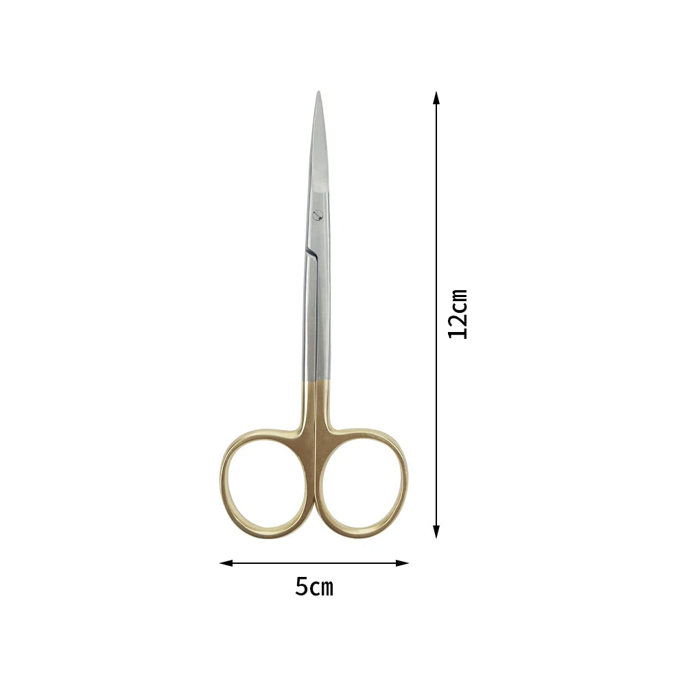 1 pcs Medical Stainless Steel Surgical Scissors Straight curved Tip Forceps Medical Dental Surgical Scissors12*4.5cm