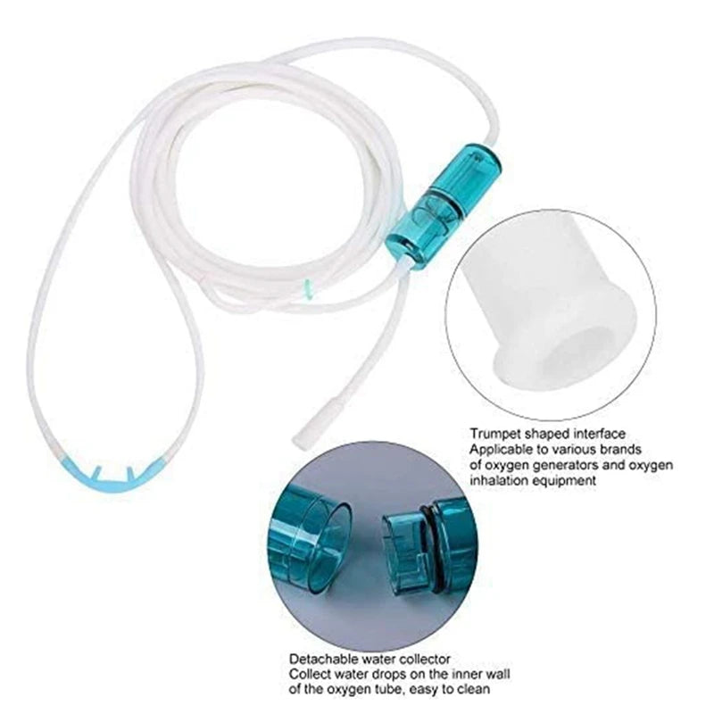 Oxygen Tube, Made Of Elastic Silicone Material, Nasal Oxygen Cannula,Not Easy To Deform And Crack, Easy To Use And Clean