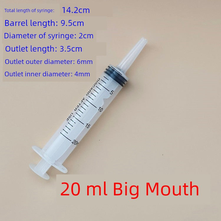 Large Mouth Large Capacity Syringe Syringe Syringe Flusher Feeder Nasal Feeding Enema Perfusion Liquid Food Booster 20