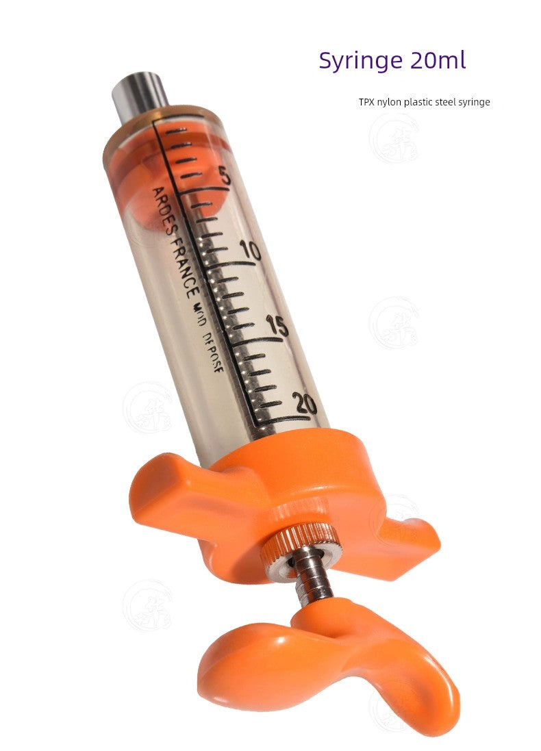 Veterinary Pig, Cattle and Sheep Copper Head Syringe PVC Steel Syringe