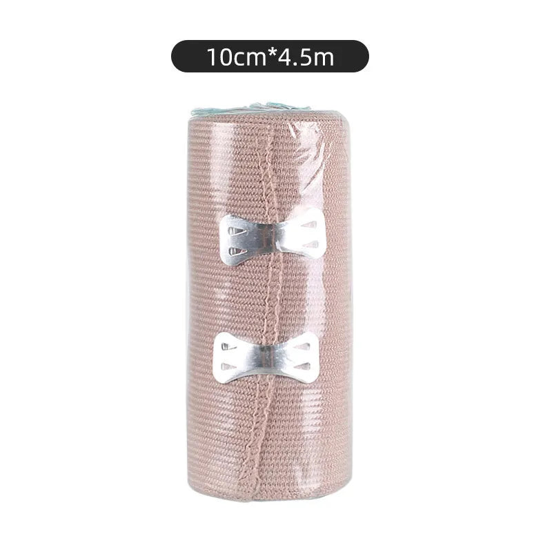 1pcs Elastic Bandage Wrap with Clips Wound Dressing Outdoor Sports Sprain Treatment Bandage Tape for First Aid Kits Protect