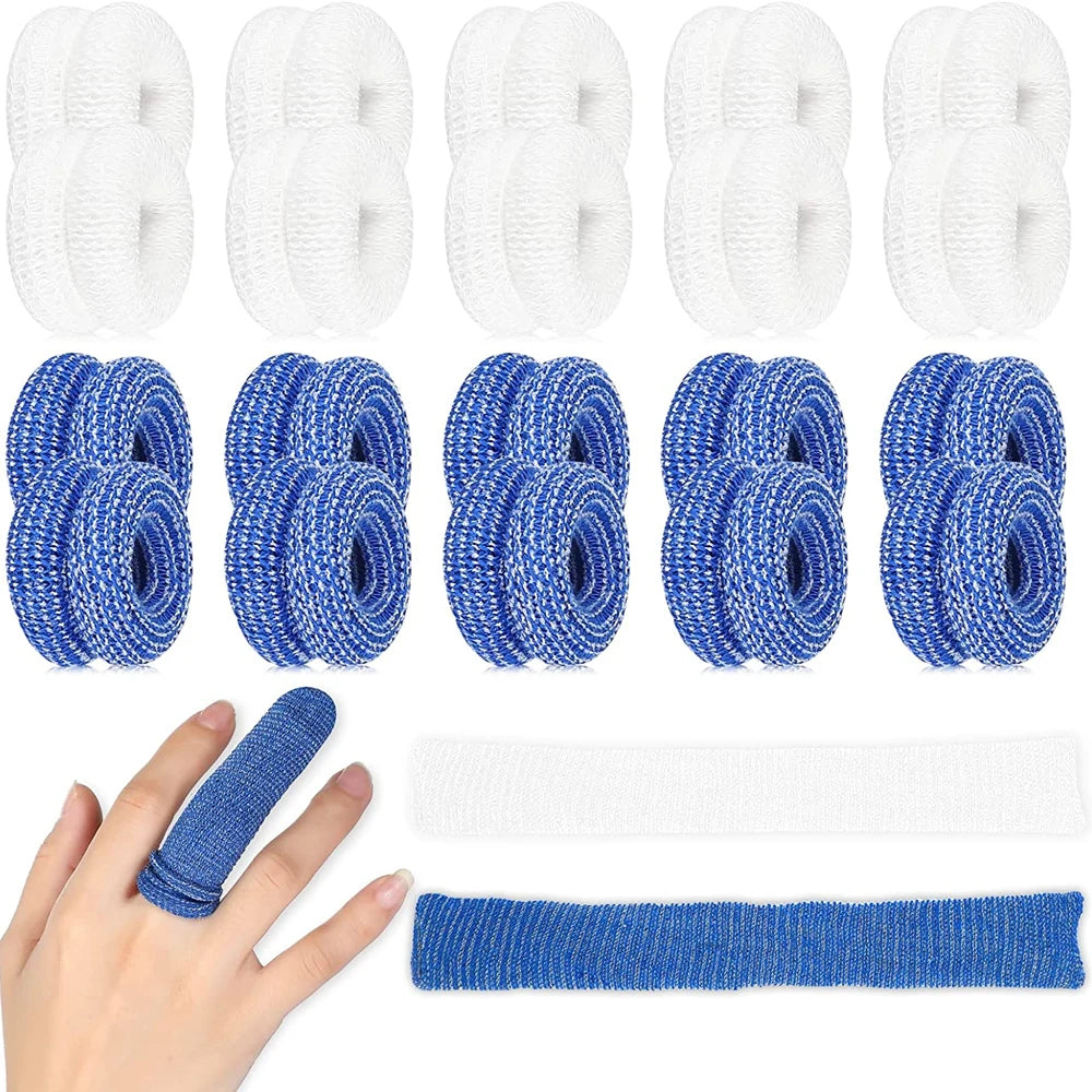 10Pcs Tubular Bandage Finger Roll Bandage Dressings Finger Bandage Tubular Finger Dressing Finger Cots Bandag for Finger Sprains