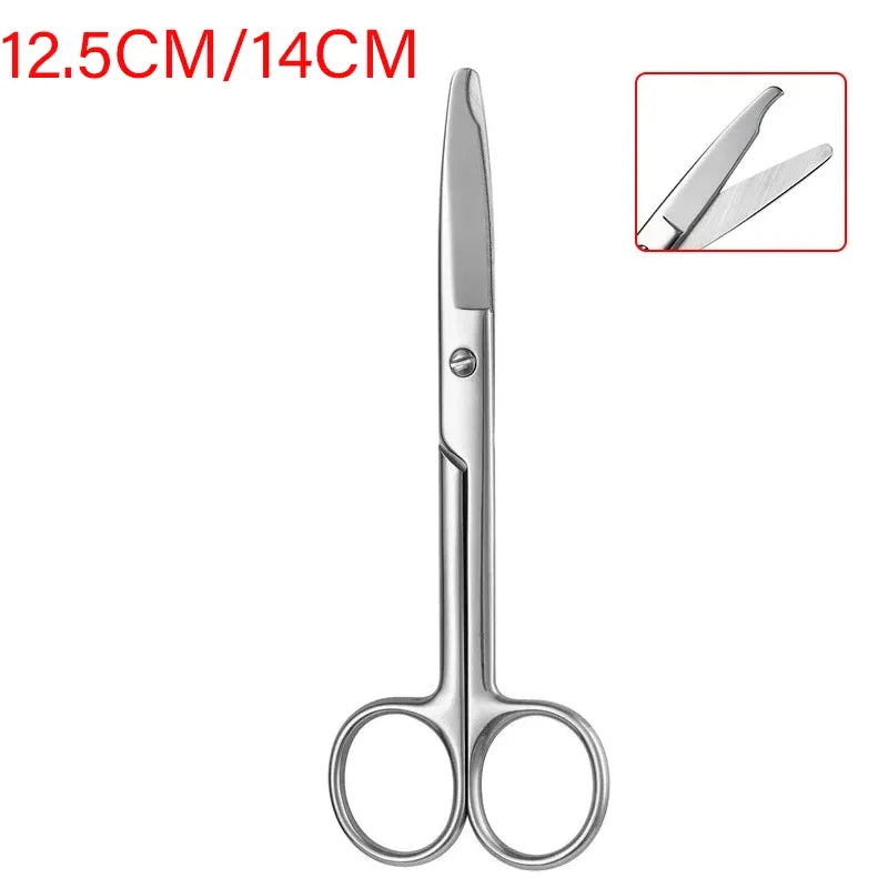 1pc 12.5/14cm Stitch Scissor Remove Suture Scissors Medical Trimming Crescent Notch Scissors Stainless Steel Surgery Wire Cutter