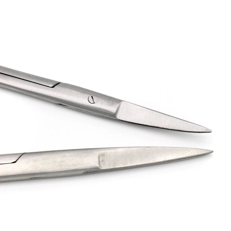 Stainless Steel Surgical Scissors Straight Curved Tip Head Forceps Medical Tools for Dental Clinic