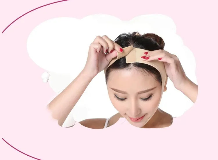 Elastic Face Slimming Bandage V Line Face Shaper Women Chin Cheek Lift Up Belt Facial Massager Strap Face Skin Care Tools Beauty