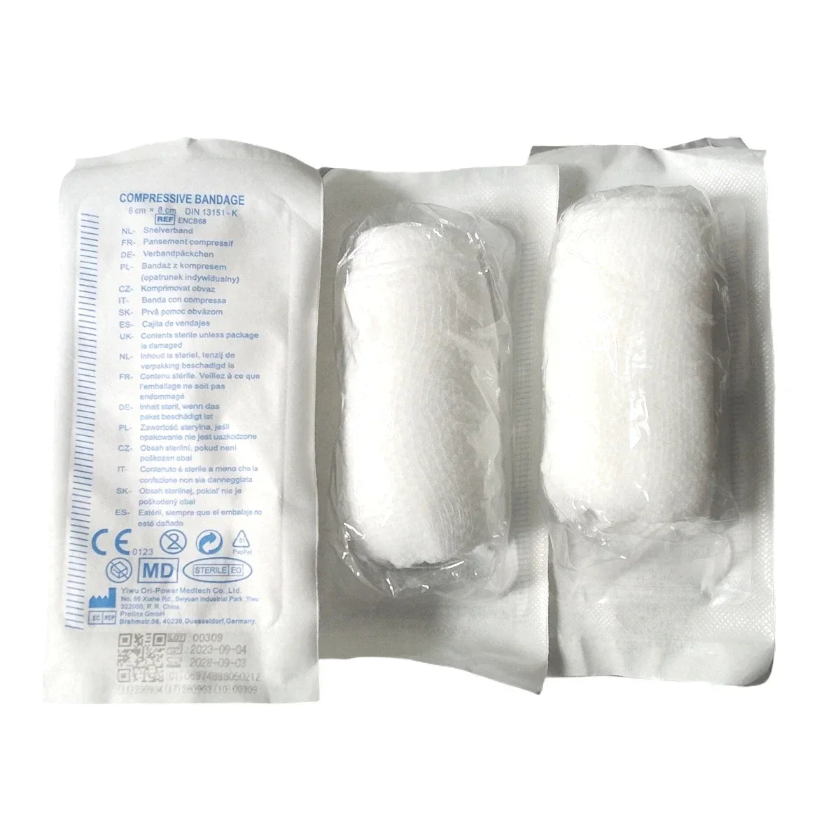 6Pcs Clotting Gauze Bleeding Hemmorhage Control Dressing Bandage PBT Wound Dressing Pad for Public Access Hemostatic