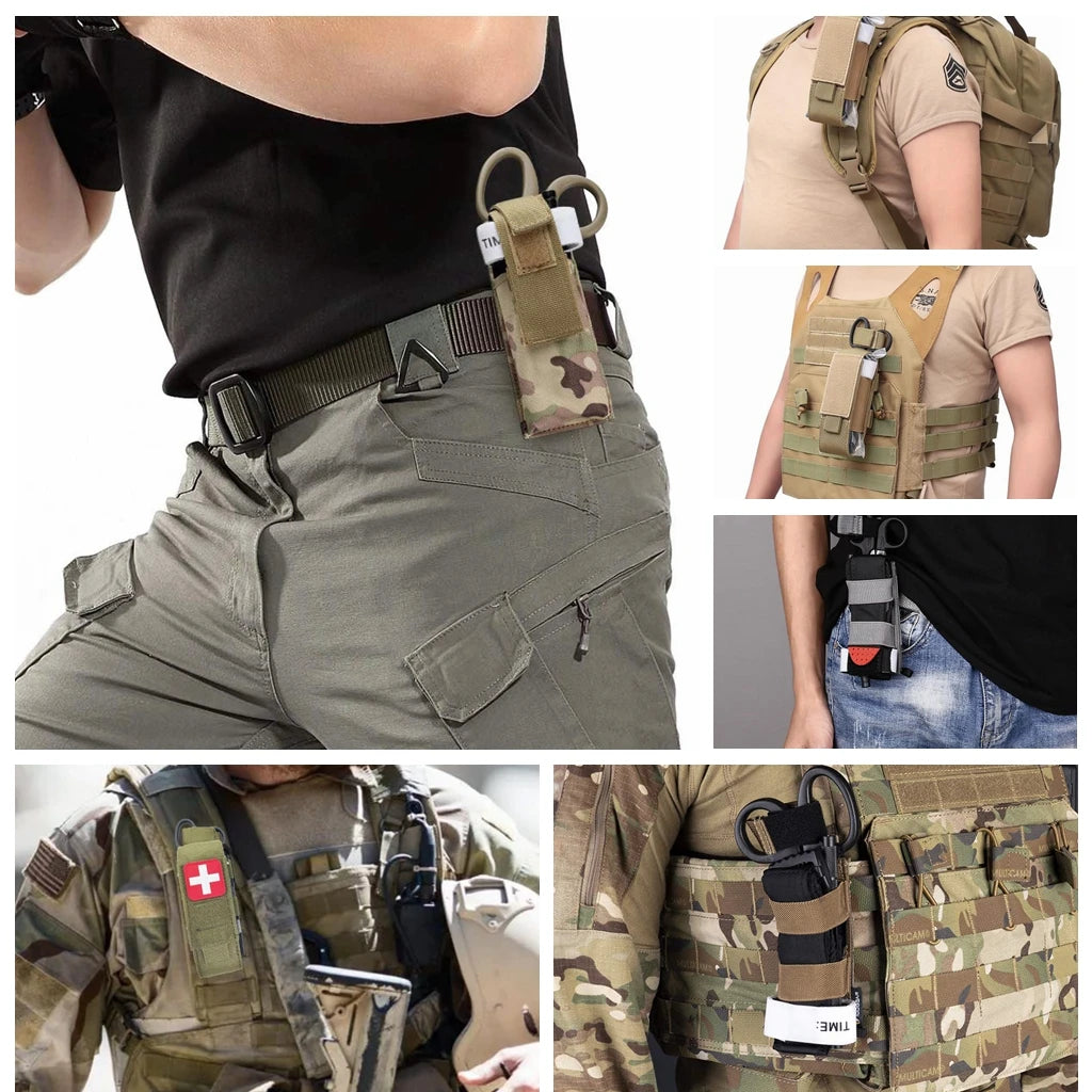 Tactical Medical Kit Molle Tourniquet Pouch with Tourniquet & Shears Outdoor Ifak Pouch Shears Pouch with Tourniquets Scissors