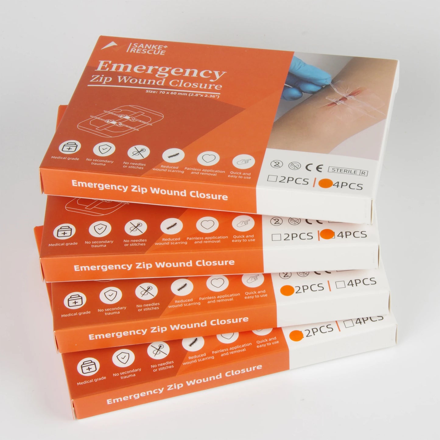 Zipper Painless Wound Closure Device Suture-free Wound Dressing Closure Strips First Aid Kit Emergency Laceration Closures Band
