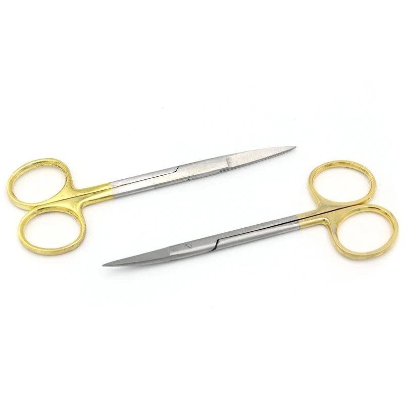 Stainless Steel Surgical Scissors Straight Curved Tip Head Forceps Medical Tools for Dental Clinic