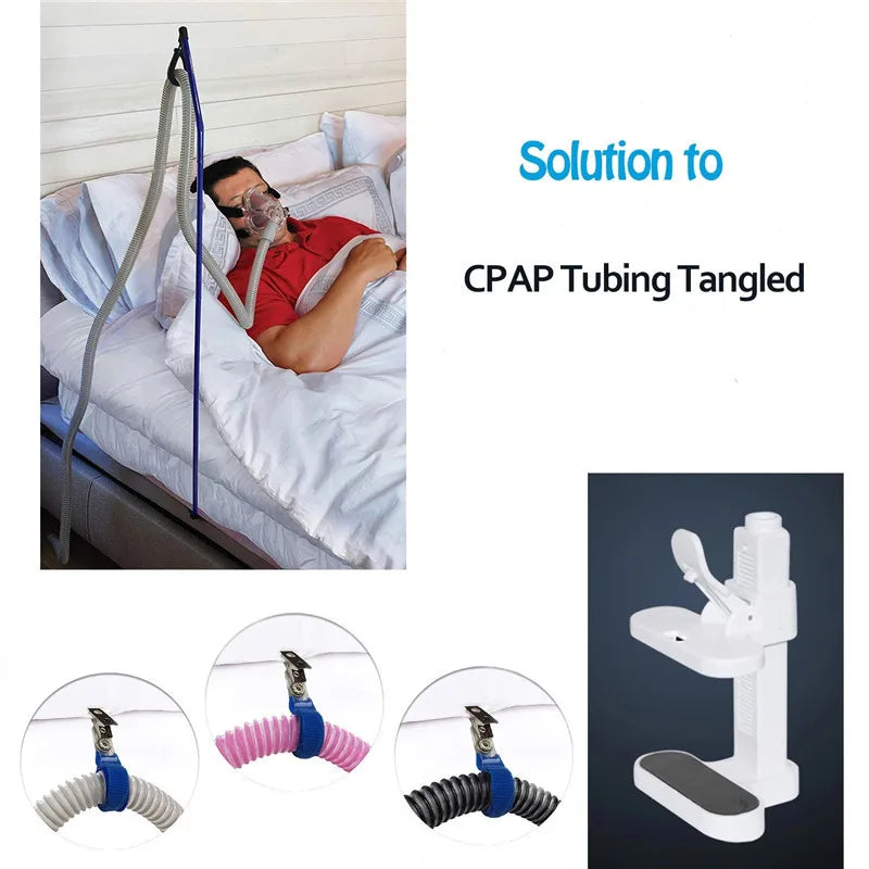 4/8/16PCS Blue CPAP Hose Holder Clip 304steel Oxygen Tube/Cannula Holder Tangle Free Tube System for Uninterrupted Sleep Therapy