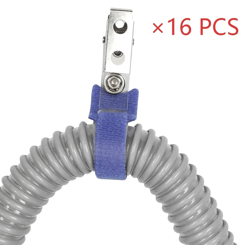 4/8/16PCS Blue CPAP Hose Holder Clip 304steel Oxygen Tube/Cannula Holder Tangle Free Tube System for Uninterrupted Sleep Therapy