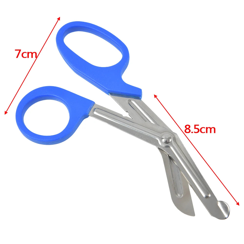 Stainless Steel Angled Head 15-19cm Medical Bandage Stainless Steel Serrated Scissors Outdoor Paramedic Bandage Scissors
