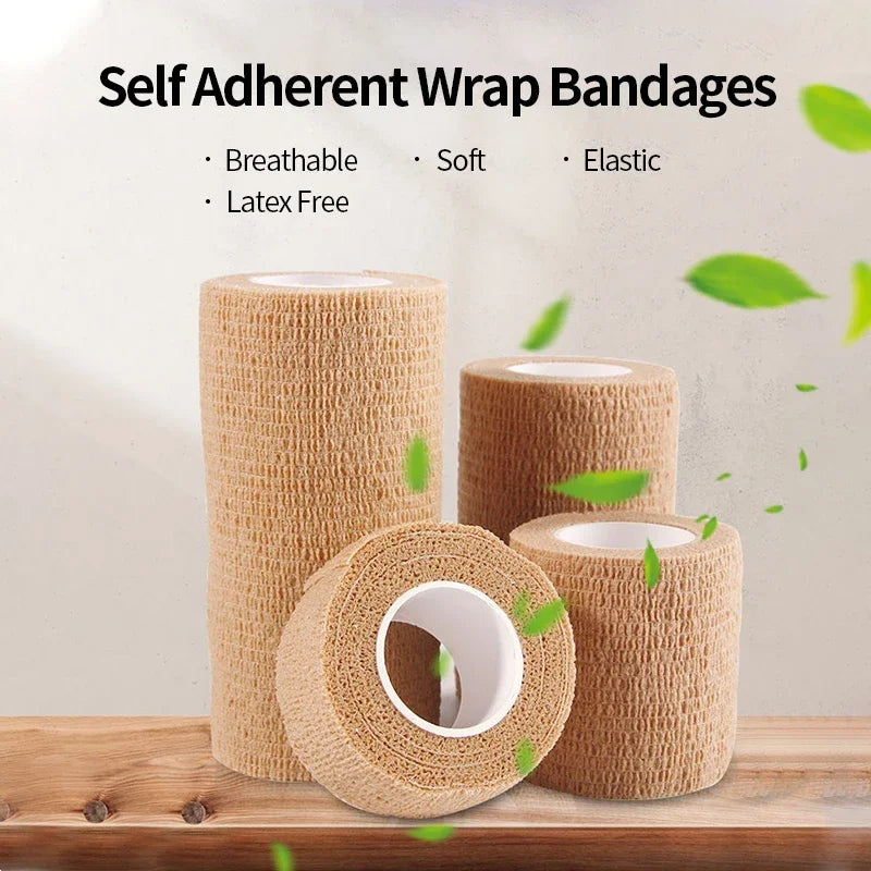 3pcs Disposable Self Adhesive Elastic Bandage 2.5cm*4.5m for Handle Tube Tightening Tattoo Accessories Gauze Tape First Aid Tool