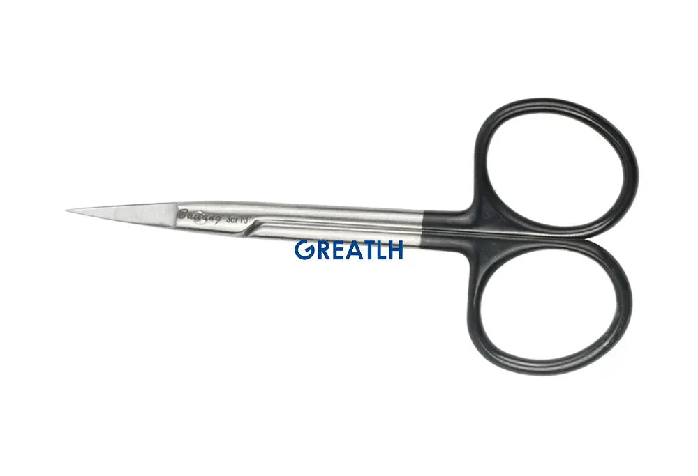 100mm Stainless Steel Cut Tissue Scissors Curved Straight Medical Scissors Black Handle Scissors Autoclavable