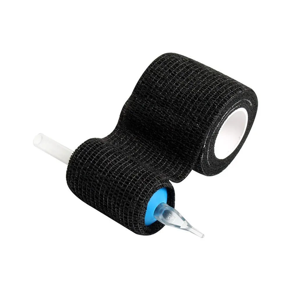 6/12/24 pcs Black Sports Self-adhesive Bandage Gauze Breathable Elastic Bandage To Fix Fingers Wrists Tape Knee Tape Aid Kit