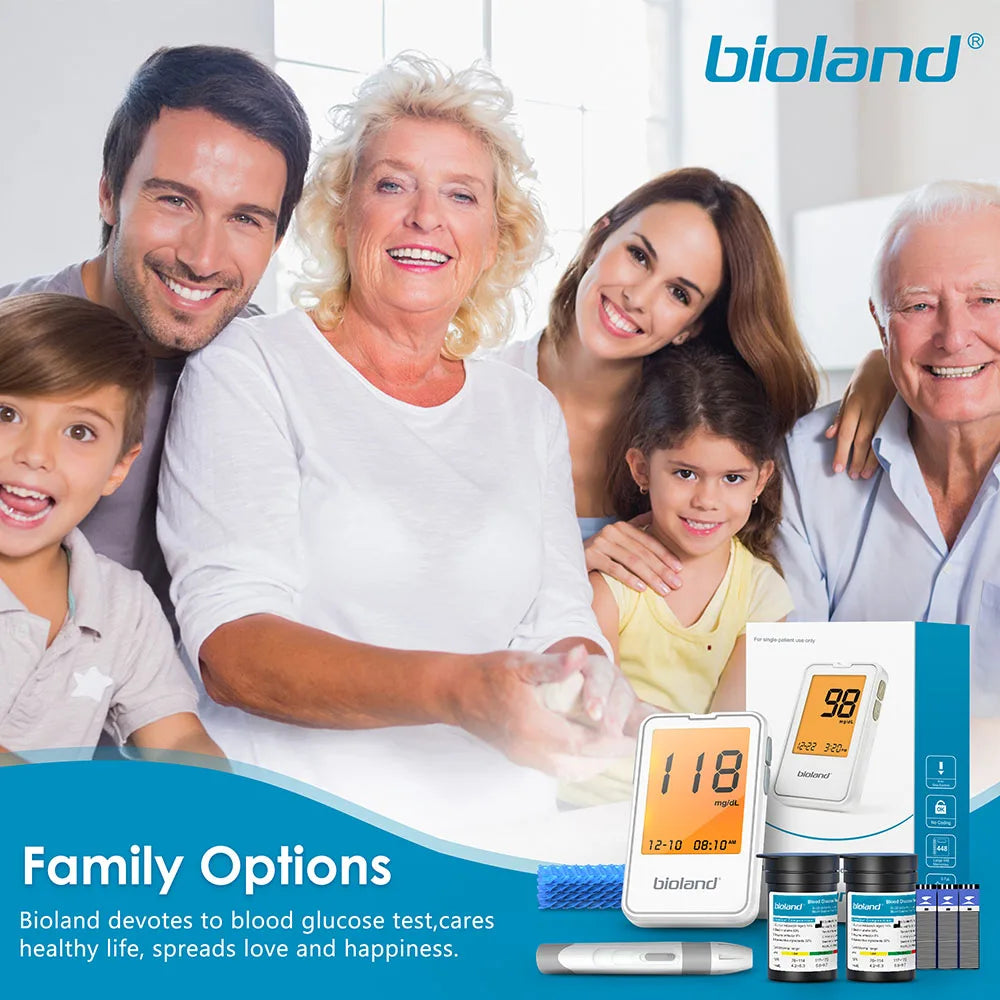 bioland Blood Glucose Meter G-425-2 test strips replacement Glucometer Diabetes Medical Lancets digital glucometer complete suit
