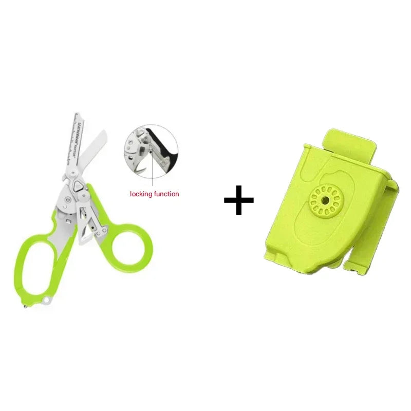 Emergency Medical Trauma Scissors Outdoor Camping Rescue Scissors Stainless Steel Multifunctional Folding Tactical Scissors