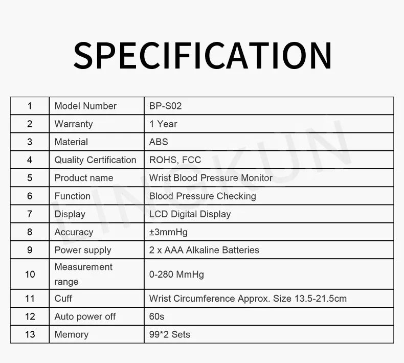 Electronic Bp Monitors High Accurate BP Monitors English Voice Wrist Blood Pressure Monitor Tonometer Digital Sphygmomanometer