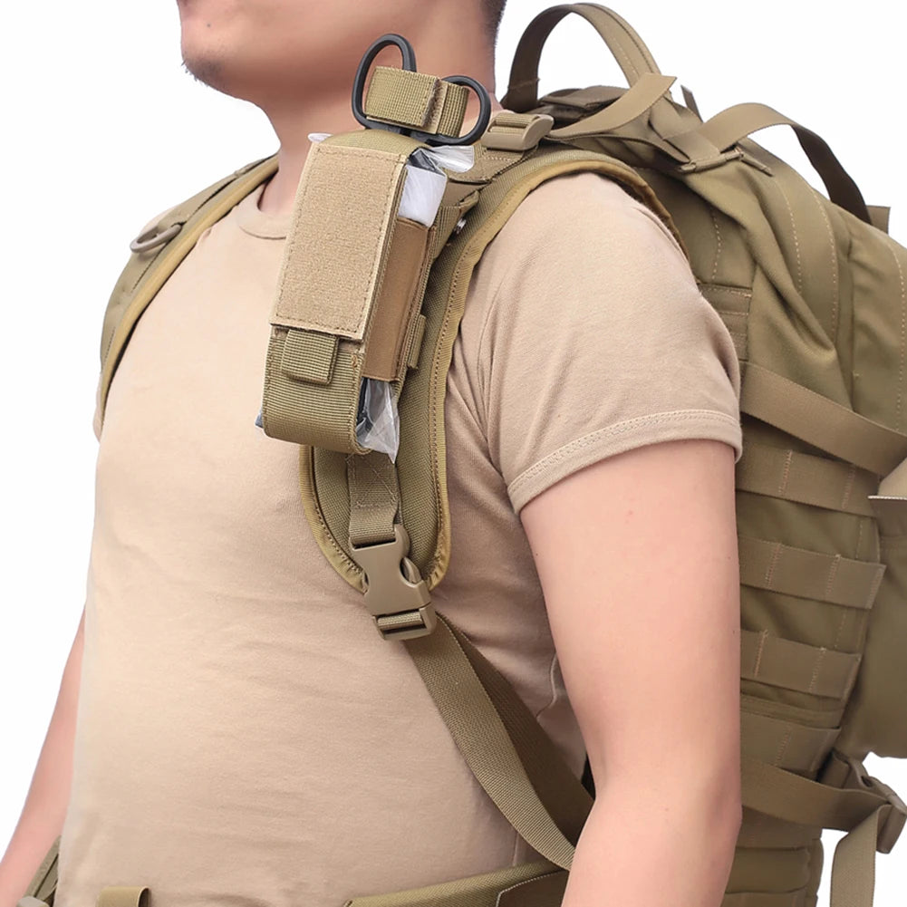 Molle Tactical Medical Scissor Pouch Tourniquet Holder EDC Waist Pack Hunting Military Accessory Flashlight Storage Holster Bag