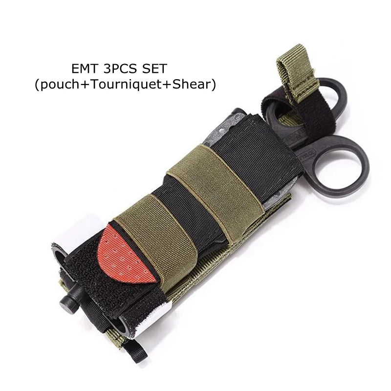 Tactical Medical Kit Molle Tourniquet Pouch with Tourniquet & Shears Outdoor Ifak Pouch Shears Pouch with Tourniquets Scissors
