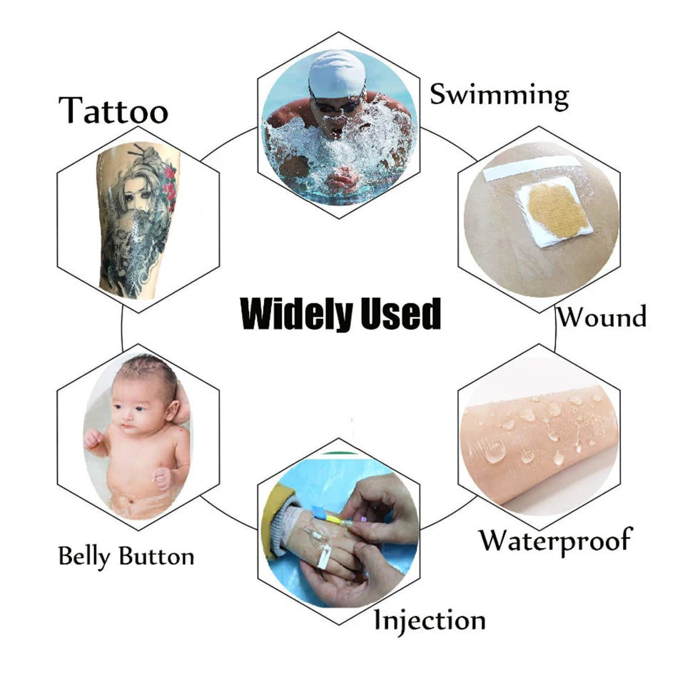 5/10m Waterproof Tattoo Film Aftercare Protective Skin Healing Tattoo Adhesive Bandages Repair Tattoo Accessories Supply PU Tape