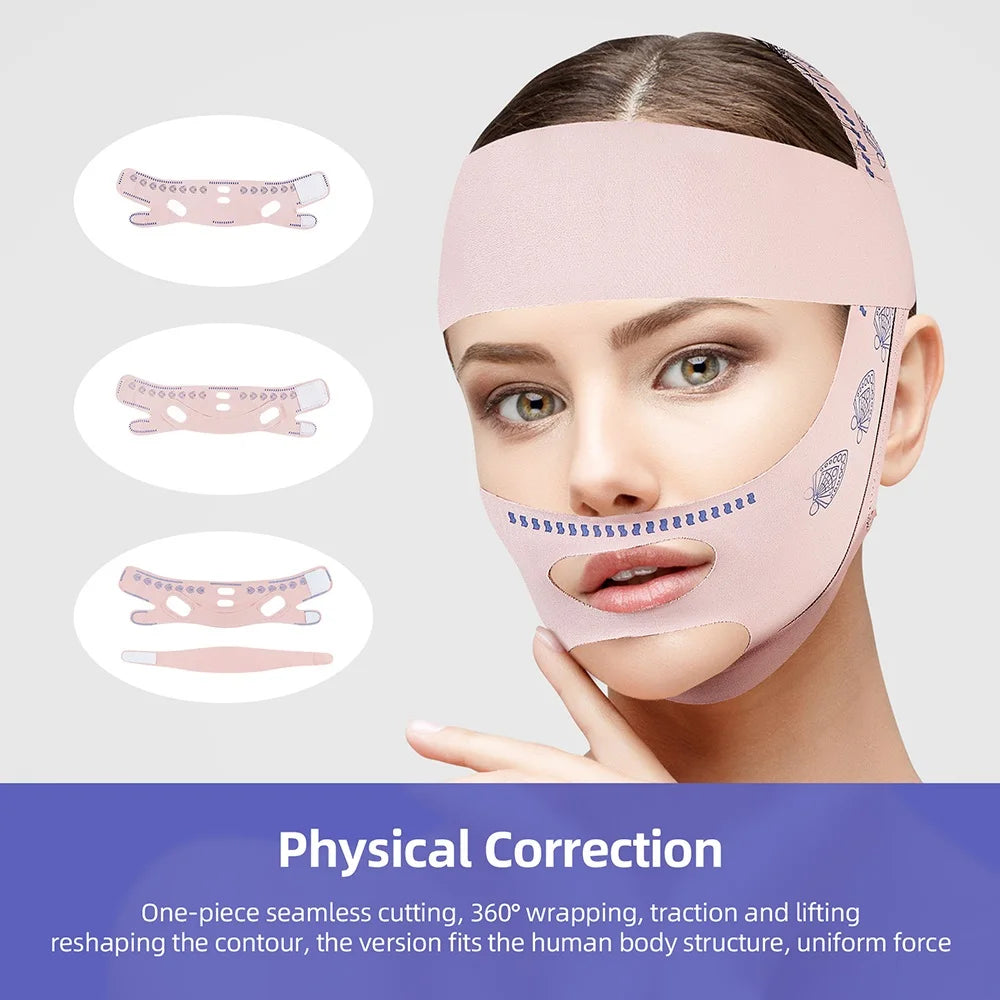 Reusable Face Slimming Bandage V Line Face Shaper Women Chin Cheek Lift Up Belt Facial Massage Strap Face Skin Care Beauty Tools
