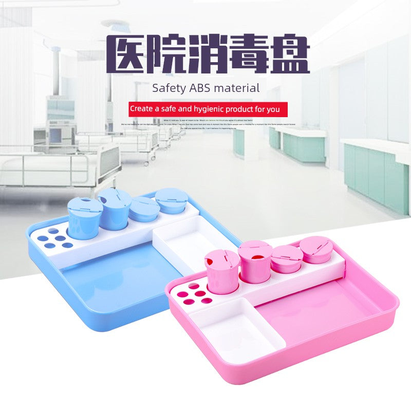 Yue Shun Xing ABS Plastic Medical Dressing Change Surgical Tray Anti-Povidone High Temperature Treatment Plate Nurse Disinfection Square Plate