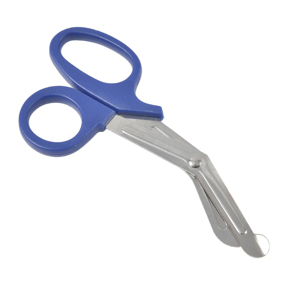 Stainless Steel Angled Head 15-19cm Medical Bandage Stainless Steel Serrated Scissors Outdoor Paramedic Bandage Scissors