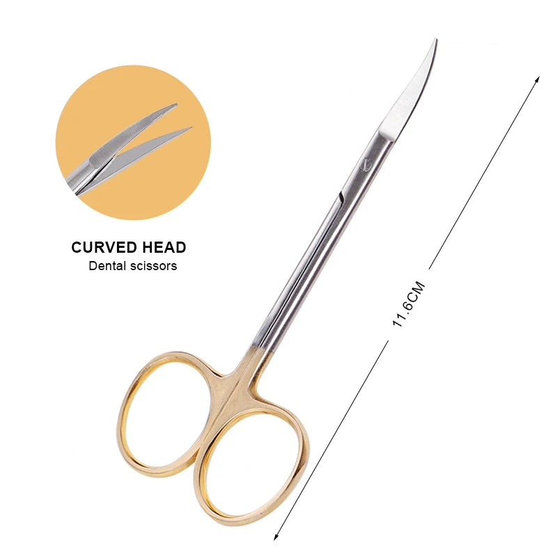 Stainless Steel Medical Dental Surgical Scissors Straight Curved Tip Hemostatic Forceps Ophthalmic Scissors Orthodontic Tools
