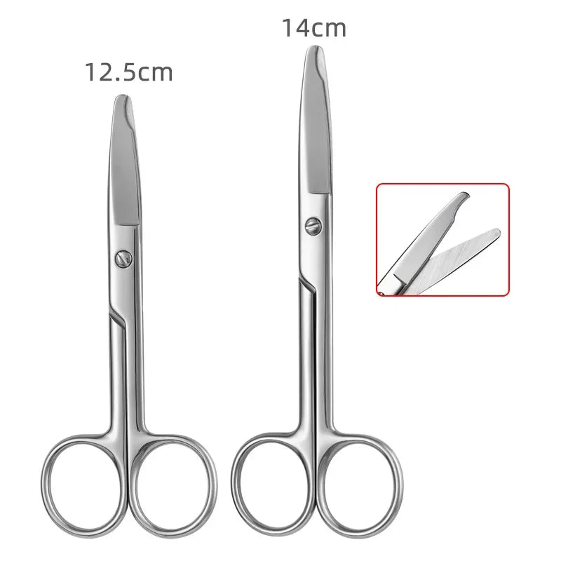 1pc 12.5/14cm Stitch Scissor Remove Suture Scissors Medical Trimming Crescent Notch Scissors Stainless Steel Surgery Wire Cutter