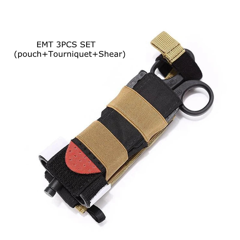 Tactical Medical Kit Molle Tourniquet Pouch with Tourniquet & Shears Outdoor Ifak Pouch Shears Pouch with Tourniquets Scissors
