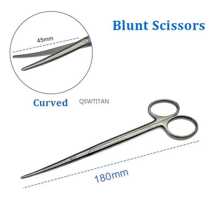 Surgical Blunt scissors Operating Nasal Department scissors 1 pc Stainless steel Veterinary Surgical Instruments