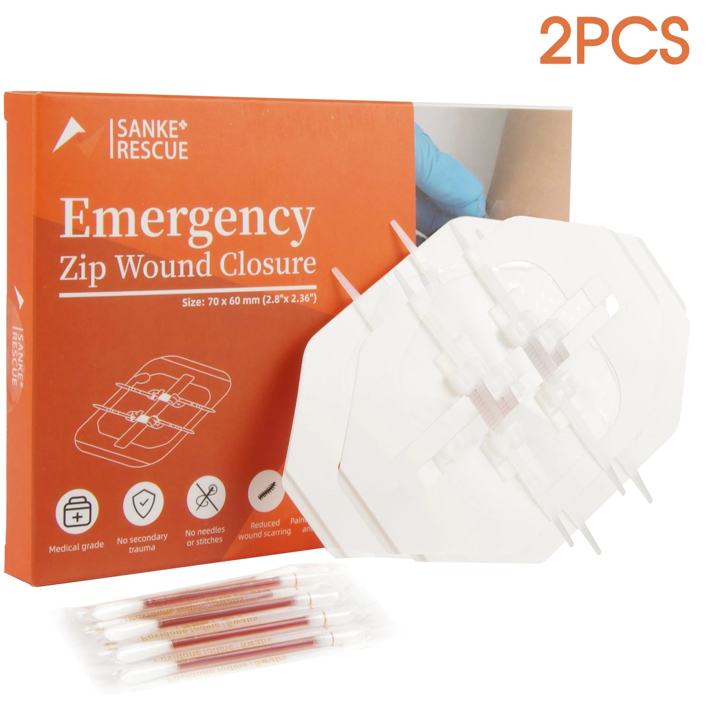Zipper Painless Wound Closure Device Suture-free Wound Dressing Closure Strips First Aid Kit Emergency Laceration Closures Band