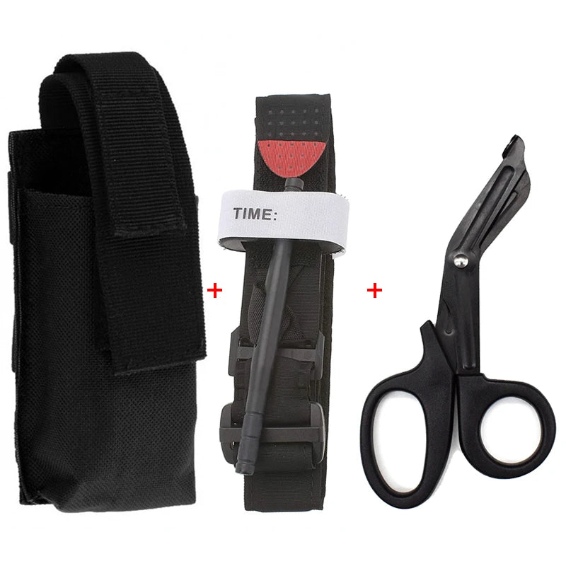 Tactical Medical Kit Molle Tourniquet Pouch with Tourniquet & Shears Outdoor Ifak Pouch Shears Pouch with Tourniquets Scissors