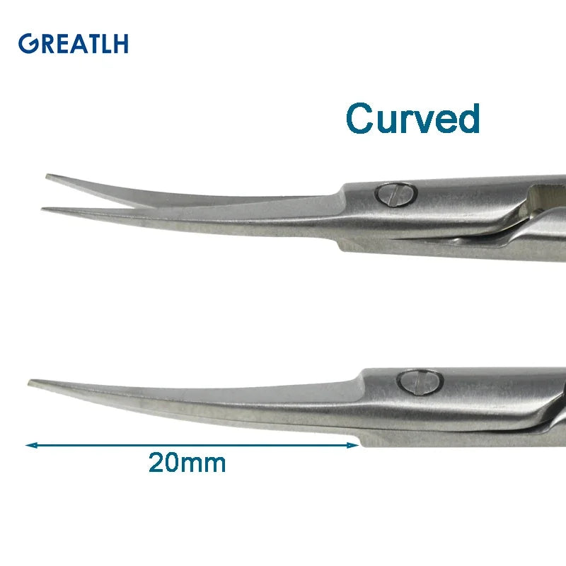 100mm Stainless Steel Cut Tissue Scissors Curved Straight Medical Scissors Black Handle Scissors Autoclavable