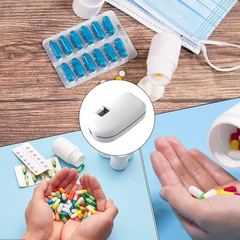 Portable Medicine Cutter Precise Medicine Cutting Scissors Medicine Splitter Tablet Splitting Home Travel Portable Medicine Box