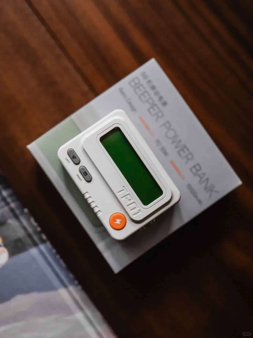TROZKBB Beeper Mobile Power Bank 10000mah Retro BP Machine Design PD30W Fast Charging Power Supply Star Moon White