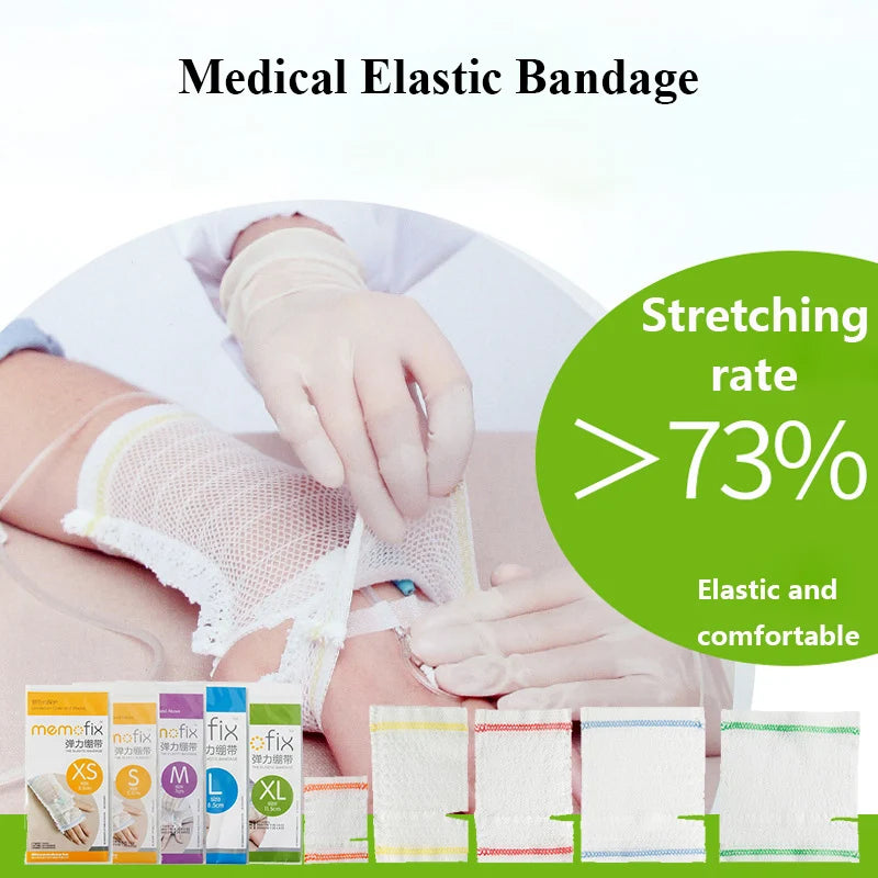 1Pc Breathable Medical Elastic Bandage PICC Mesh Nursing Protective Sleeve Cannulate Venous Indwelling Needle Fixation Sheath